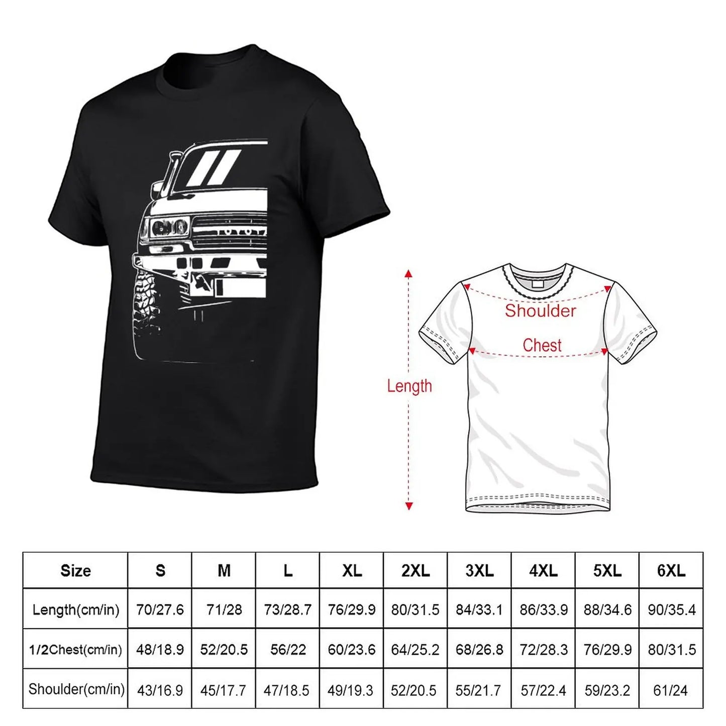 New Landcruiser - 80 Series - Classic Car Art T-Shirt customized t shirts anime clothes plain black t shirts men