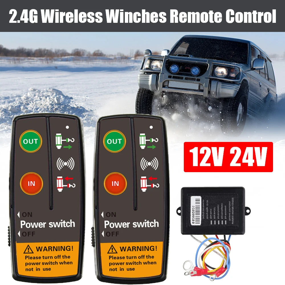 12V 24V Electric Winch Switch Controller Wireless Remote Control Accessories for Jeep Off Road 4x4 ATV Trailer Boat Universal